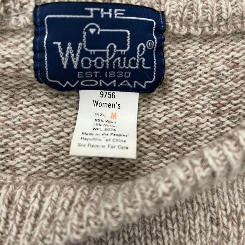 Woolrich Women's Tan and Blue Jumper - Picture 4 of 5